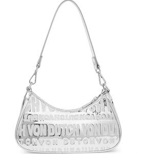 NWT Von Dutch Silver Reflective Shoulder Bag